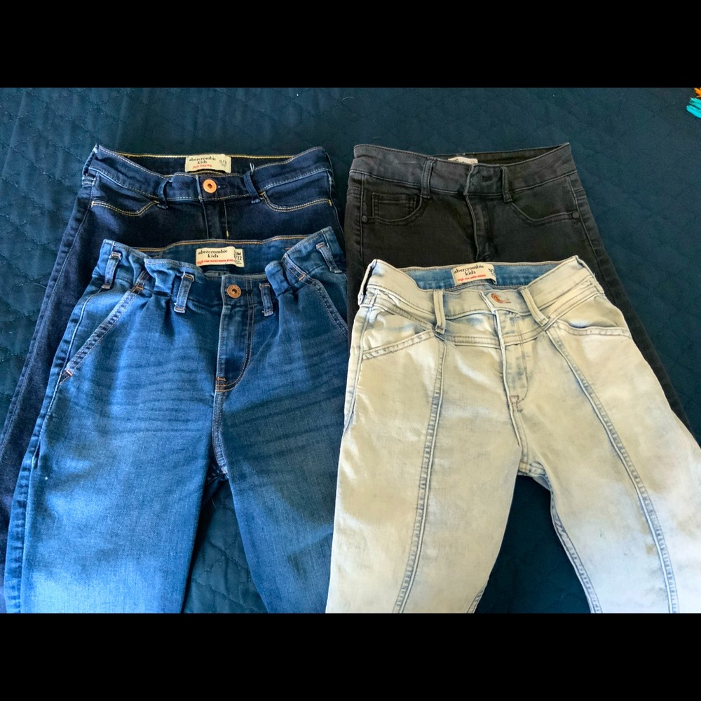 4 girls size 11-12 jeans Abercrombie and fitch